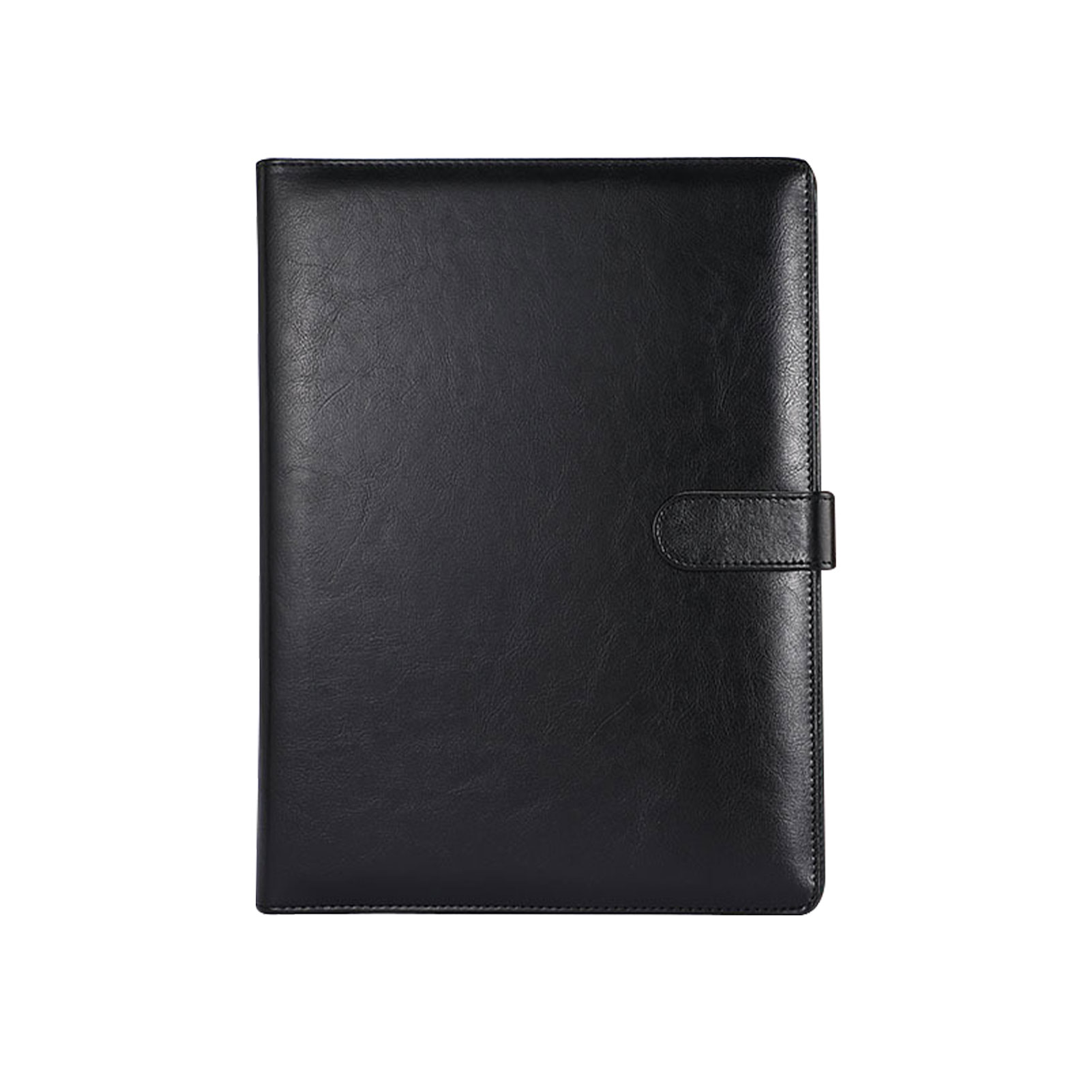 Durable Clip For Document Portable Multifunctional Business Magnetic Buckle PU Leather Padfolio Organizer Adults With Note Paper